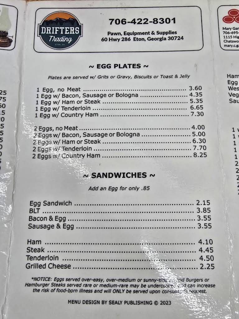Pleasant Valley Family Restaurant Menu 3